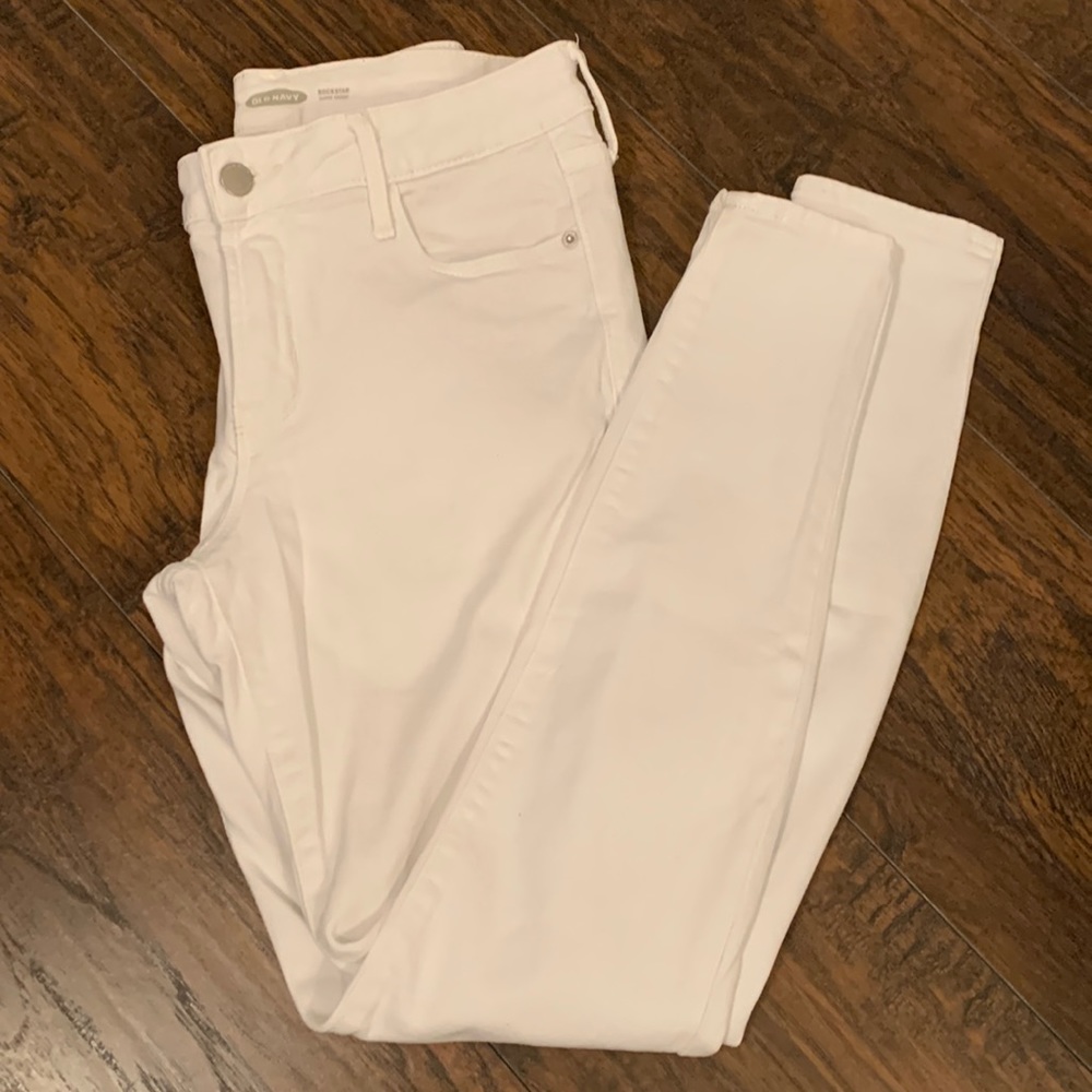 White Rockstar Jeans - Gently Worn